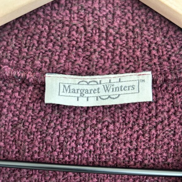 Margaret Winters Sweater Oversize Cardigan Shawl Collar Mother of Pearl - Picture 9 of 11